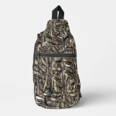 Gouden vlam bloem sling bag (Voorkant)