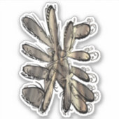 Gouden vlam bloem sticker (Voorkant)