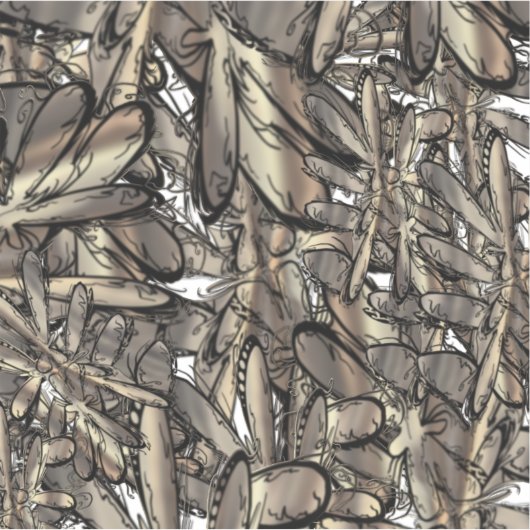 Gouden vlam bloem sticker (Voorkant)