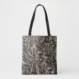 Gouden vlam bloem tote bag