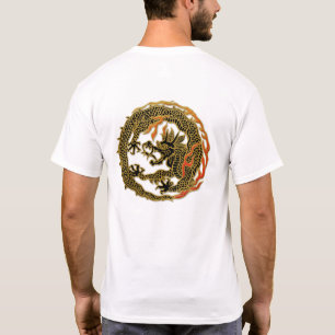 Gouden Vlam Draak Embleem T-shirt