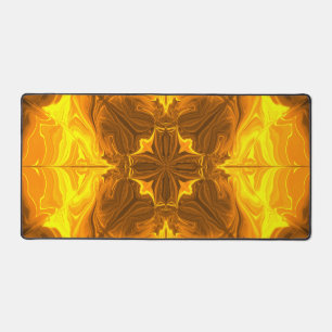 Gouden Vlam Kaleidoscoop Fractale Kunst Bureaumat