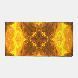 Gouden Vlam Kaleidoscoop Fractale Kunst Bureaumat
