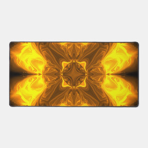 Gouden Vlam Kaleidoscoop Fractale Kunst Bureaumat