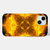 Gouden Vlam Kaleidoscoop Fractale Kunst Case-Mate iPhone Case (Achterkant (horizontaal))
