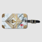 Gouden vlam op Marmer Bagagelabel (Voorkant (horizontaal))