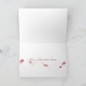 gouden vleermuis op roze verjaardag kaart (Binnen)