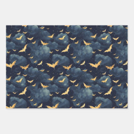 Gouden vleermuizen inpakpapier vel