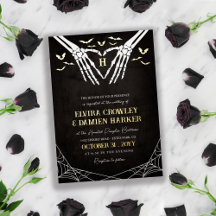 Gouden vleermuizen & skelet hart goth halloween br