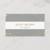 gouden vlekken grijs visitekaartje (Voorkant)