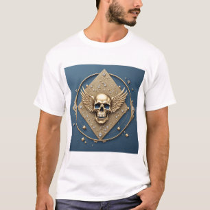 ☠️ Gouden Vleugelige Schedel Gotische Cadeau Voor  T-shirt