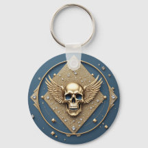 ☠️ Gouden Vleugelige Schedel Gotische Gift Voor Mo