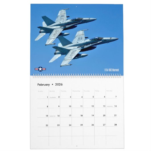 GOUDEN VLEUGELS - F/A-18 Hornet Kalender (Feb 2026)