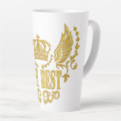 Gouden Vleugels Kroon De Beste Latte Mok (Rechterhoek)