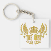 Gouden Vleugels Kroon De Beste Sleutelhanger (voorkant)