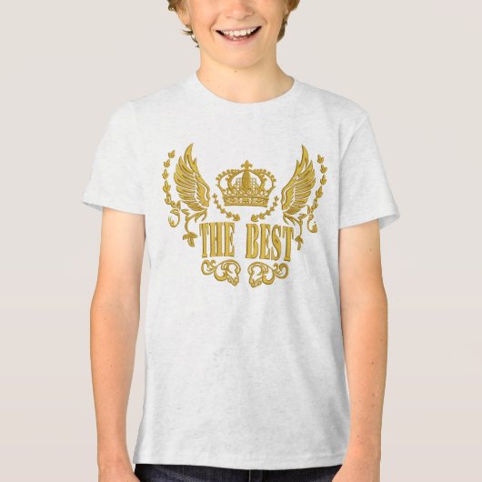 Gouden Vleugels Kroon De Beste Tri-Blend Shirt (Voorkant)