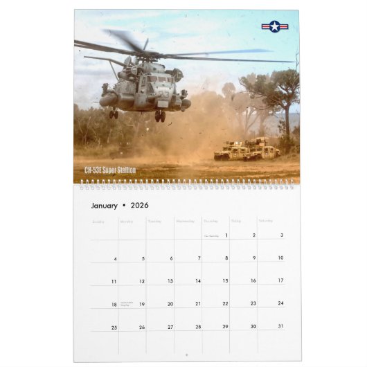 GOUDEN VLEUGELS - US Naval Aviation Kalender (Jan 2026)