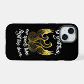 Gouden Vleugels van Dankbaarheid iPhone 15 Case (Achterkant horizontaal)
