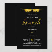 Gouden Vleugels, Zwarte Post Trouw Brunch Save The Date (Voorkant / Achterkant)