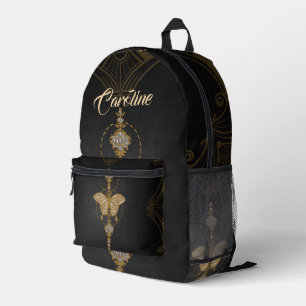 gouden vlinder. bedrukte rugzak