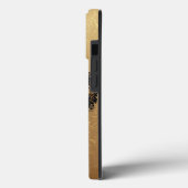 Gouden vlinder binnen een sierlijk lijstontwerp Case-Mate iPhone case (Achterkant / Links)