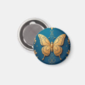 🦋 Gouden Vlinder Bloemaccent Decoratie ✨ Magneet (Voorkant / Achterkant)