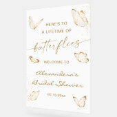 Gouden Vlinder Bruidsfeest Welkom Acryl Bord (Hoek)