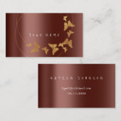 gouden vlinder bruine influencer BLOGGER WRITERISO Visitekaartje (Voorkant / Achterkant)