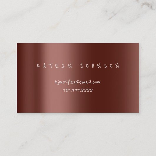 gouden vlinder bruine influencer BLOGGER WRITERISO Visitekaartje (Achterkant)