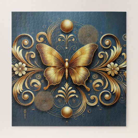 Gouden Vlinder Cadeau voor Natuurliefhebbers Legpuzzel (Verticaal)