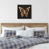 Gouden Vlinder Canvas Afdruk (Insitu (Slaapkamer))