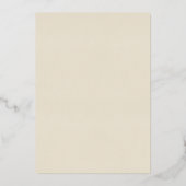 Gouden vlinder Champagne Floral Quinceanera Folie Uitnodiging (Achterkant)