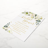 Gouden vlinder Champagne Floral Vrijgezellenfeest Folie Uitnodiging (Gedraaid)