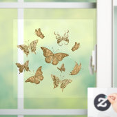  gouden vlinder duidelijk venster vastklampen raamsticker (Huis)