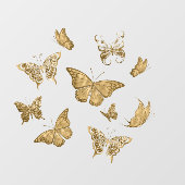  gouden vlinder duidelijk venster vastklampen raamsticker (Vel)