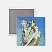 Gouden Vlinder Fairy Magnet (Voorkant / Achterkant)
