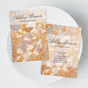 Gouden Vlinder Handgemaakte Sieraden Oorbel Displa Visitekaartje