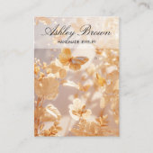 Gouden Vlinder Handgemaakte Sieraden Oorbel Displa Visitekaartje (Voorkant)