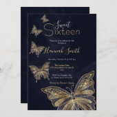 Gouden vlinder hemels esthetisch kaart (Voorkant / Achterkant)