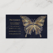 Gouden vlinder hemels esthetisch visitekaartje (Achterkant)