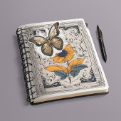 Gouden vlinder in de vlucht sticker