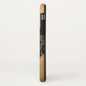 Gouden vlinder in een sierlijk omlijst ontwerp Case-Mate iPhone case (Achterkant/links)