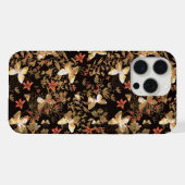 Gouden vlinder iPhone hoesje (Achterkant horizontaal)