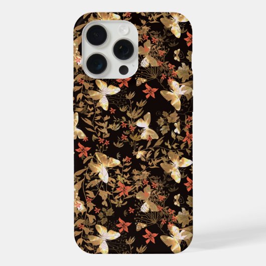 Gouden vlinder iPhone hoesje (Achterkant)
