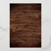 Gouden vlinder jurk rustiek Vrijgezellenfeest Folie Uitnodiging (Achterkant)