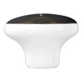 Gouden vlinder. keramische knop (Zijkant)