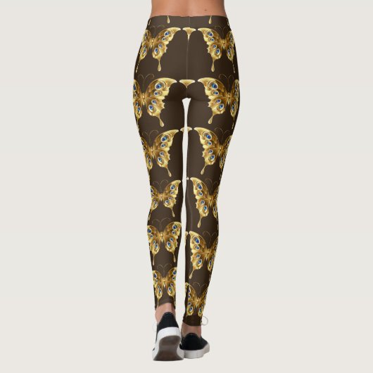 gouden vlinder-leggings leggings (Achterkant)