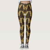 gouden vlinder-leggings leggings (Voorkant)