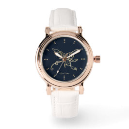 Gouden Vlinder Luxe Horloge