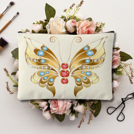 gouden vlinder met Pareltjes Etui